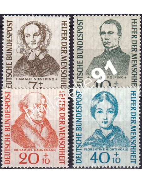 RFA, Timbres n° 98 à 101, Collection timbres Allemagne