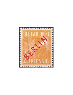BERLIN, n° 10B, surcharge rouge, collection timbres Allemagne