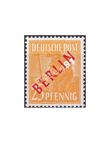 BERLIN, n° 10B, surcharge rouge, collection timbres Allemagne