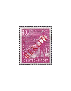 BERLIN, n° 12B, surcharge rouge, collection timbres Allemagne