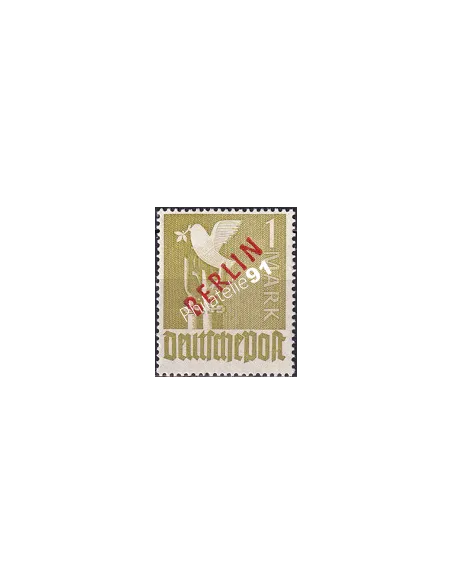 BERLIN, n° 17B, surcharge rouge, collection timbres Allemagne