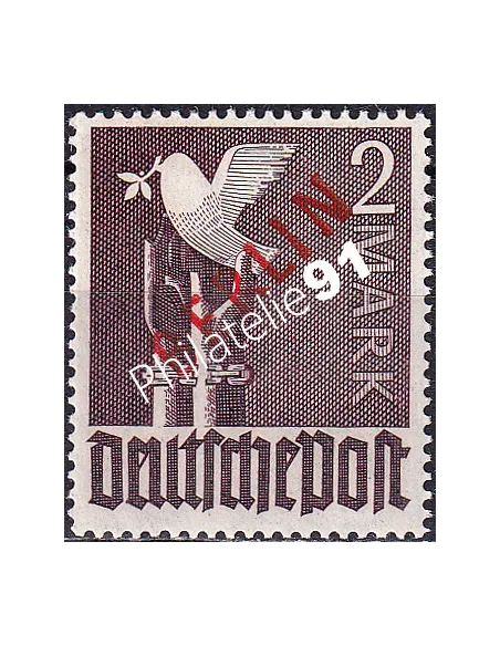 BERLIN, n° 18B, surcharge rouge, collection timbres Allemagne