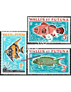 WALLIS ET FUTUNA - Taxe n° 37 à 39 - Thématique : Poissons