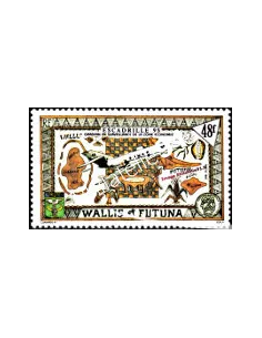 Timbre de WALLIS ET FUTUNA n° 424, avions, timbres des Dom-Tom