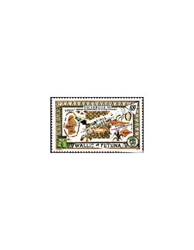 Timbre de WALLIS ET FUTUNA n° 424, avions, timbres des Dom-Tom