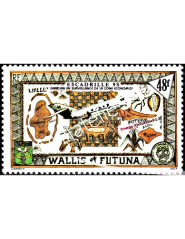Timbre de WALLIS ET FUTUNA n° 424, avions, timbres des Dom-Tom