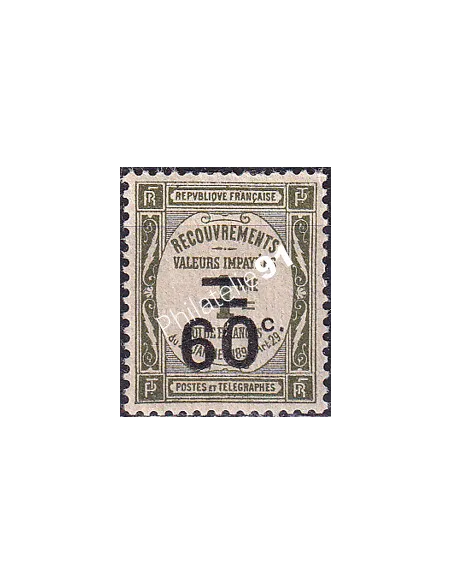 Timbre-Taxe n° 52 charnière,collection timbres France