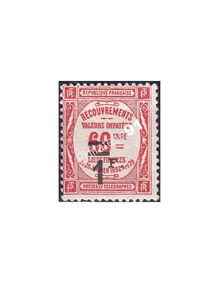 Timbre-Taxe n° 53 charnière,collection timbres France