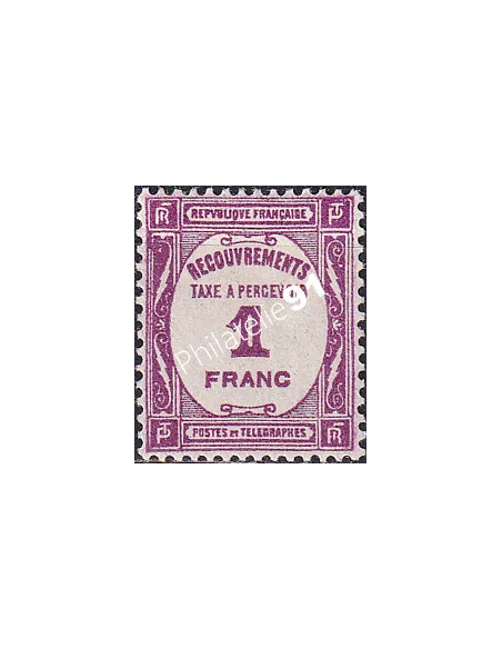 Timbre-Taxe n° 59 charnière,collection timbres France
