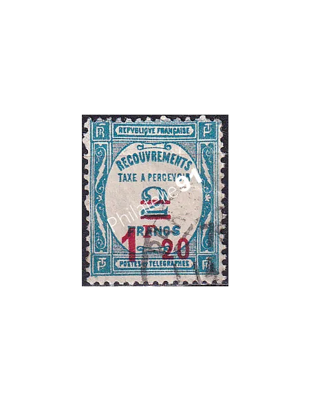 Timbre-Taxe n° 64 oblitéré, collection timbres France