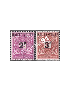 Haute-Volta, Taxe n° 9 et 10 charnière, timbres Colonies françaises