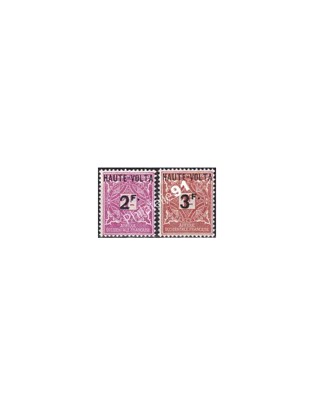 Haute-Volta, Taxe n° 9 et 10 charnière, timbres Colonies françaises