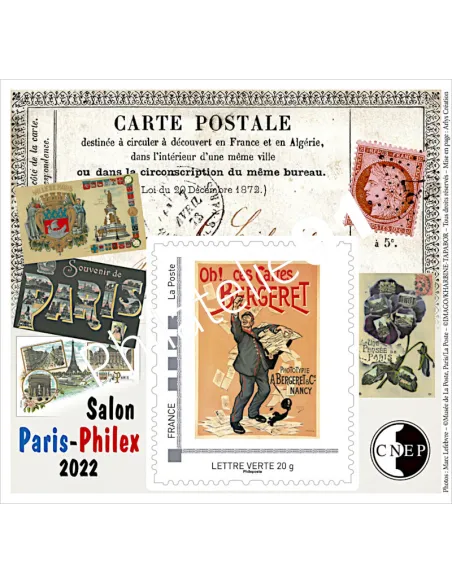 C.N.E.P. n°   89 ** -  PARIS-PHILEX 2022 - 150ème anniversaire de la carte postale