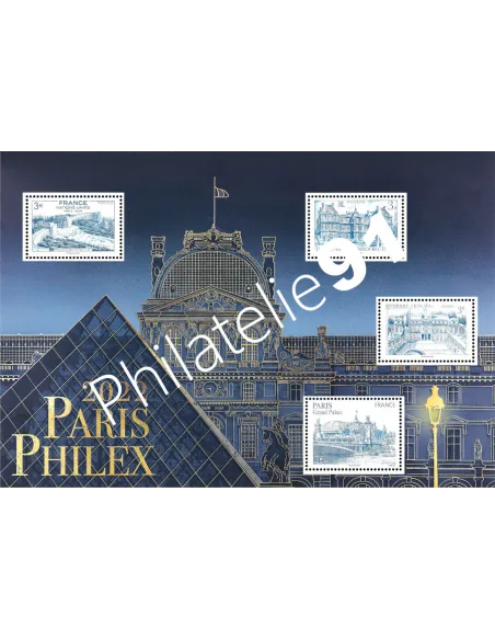 n° 5595 à 5598 (F5595) - Bloc doré PARIS-PHILEX 2022 - Les palais parisiens