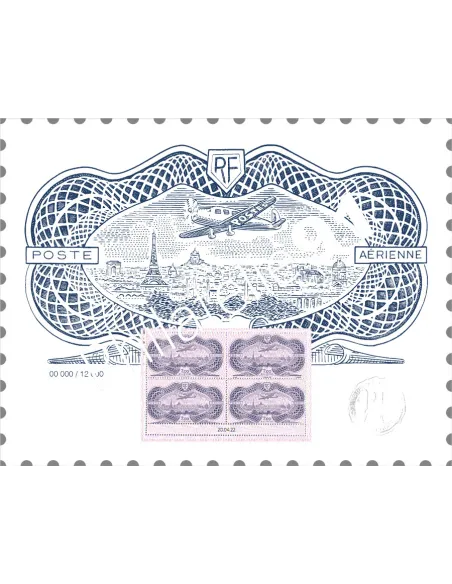 PA n°   91A - AFF 91A - AFFICHE Avion survolant Paris - Le BURELÉ - Salon Paris-PHILEX 2022 -  (Prix net)