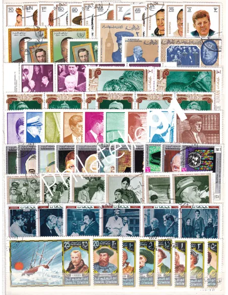 Tous Pays, Lot de 10 séries oblitérées, collection timbres Thématiques