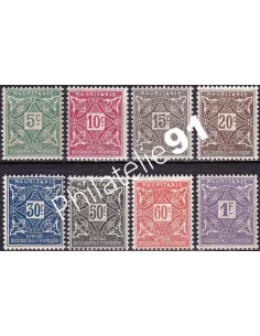 Mauritanie, Taxe n° 17 à 24 charnière, Timbres Colonies françaises