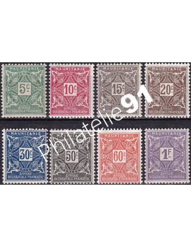 Mauritanie, Taxe n° 17 à 24 charnière, Timbres Colonies françaises