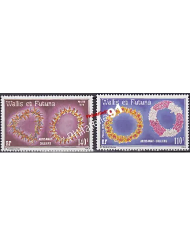 Timbres de WALLIS ET FUTUNA n° 241 à 242, fleurs, timbres des Dom-Tom