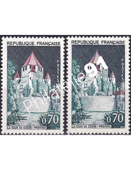 Variété sur n° 1392A,Collection timbres France