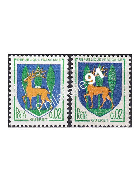 Variété sur timbre n° 1351B, collection timbres France