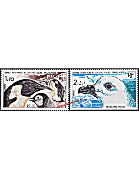 TAAF,n° 109 à 110, Collection timbres Dom-Tom