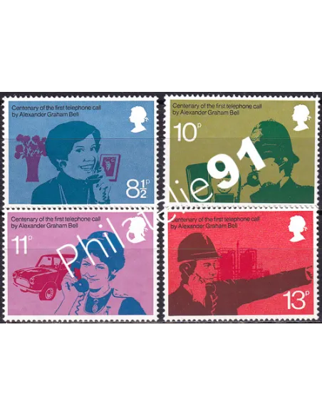 Grande-Bretagne, n° 786 à 789, collection timbre Europe