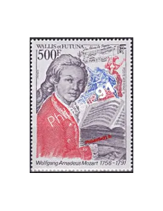 Timbre de WALLIS ET FUTUNA n° PA 172, Mozart, timbre des Dom-Tom