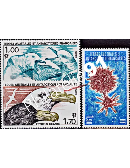 TAAF,n° 115 à 117, Collection timbres Dom-Tom