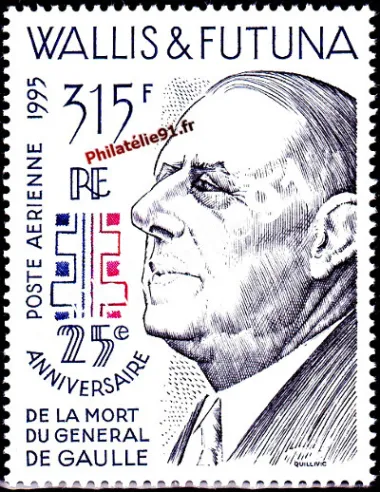 Wallis et Futuna - Timbre n° 190 de Poste Aérienne - DE GAULLE