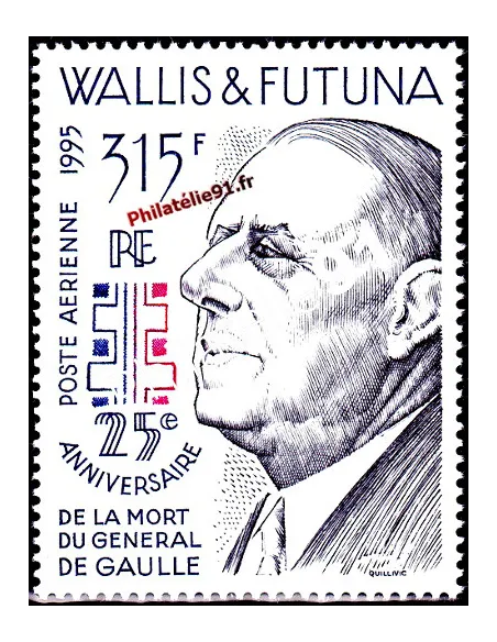 Wallis et Futuna - Timbre n° 190 de Poste Aérienne - DE GAULLE