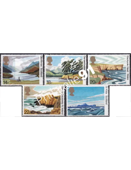 Grande-Bretagne, n° 996 à 1000, collection timbre Europe