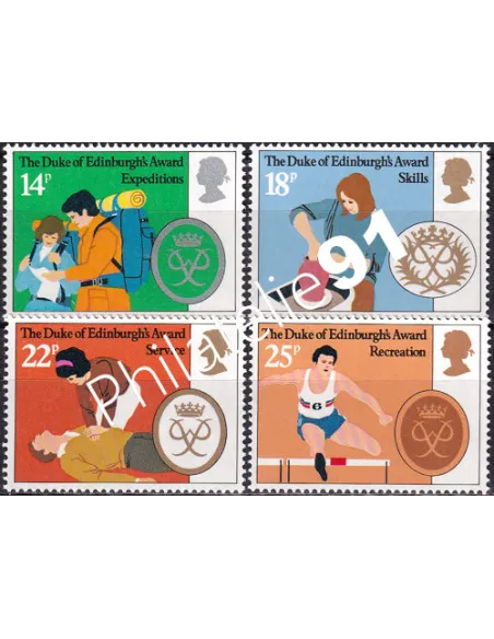 Grande-Bretagne, n° 1003 à 1006, collection timbre Europe
