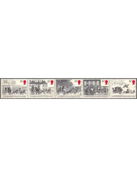 Grande-Bretagne, n° 1135 à 1139, Bande, collection timbre Europe