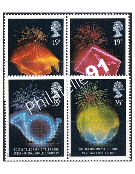 Grande-Bretagne, n° 1376 à 1379, 2 paires, collection timbre Europe