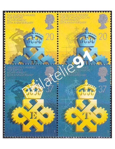 Grande-Bretagne, n° 1460 à 1463, 2 paires, collection timbre Europe