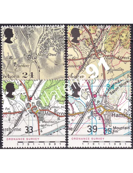 Grande-Bretagne, n° 1568 à 1571, collection timbre Europe