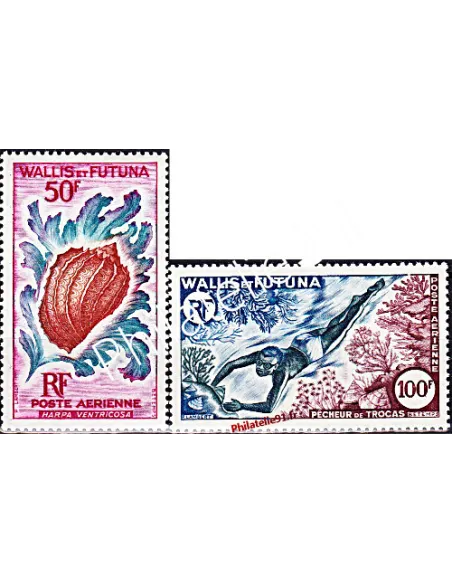 Timbre de WALLIS ET FUTUNA PA n° 18 et 19, Vie marine, timbres Dom-Tom