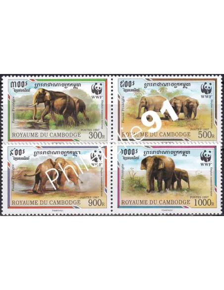 Cambodge, n° 1399 à 1402, collection timbres colonies françaises