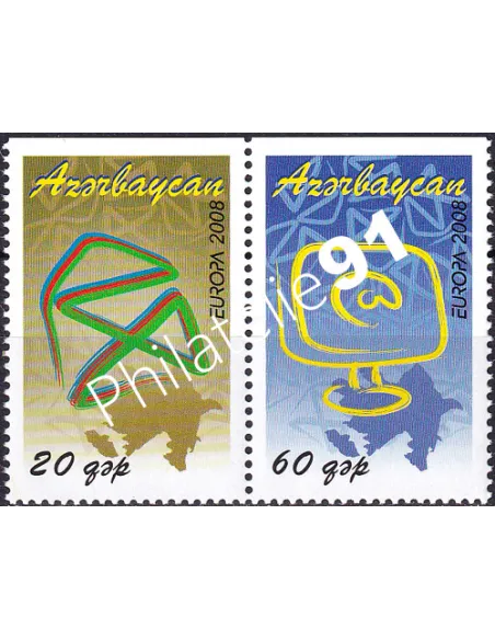 Azerbaïdjan, n° 611a à 612a, issus de carnet,collection timbres Europe