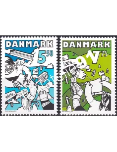 Danemark, n° 1504 à 1505, collection timbres Europe
