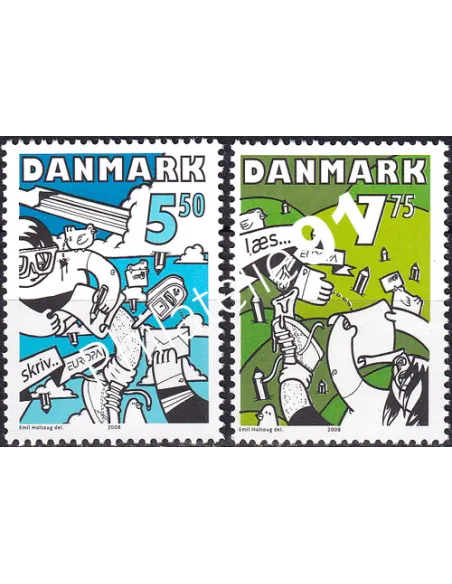 Danemark, n° 1504 à 1505, collection timbres Europe