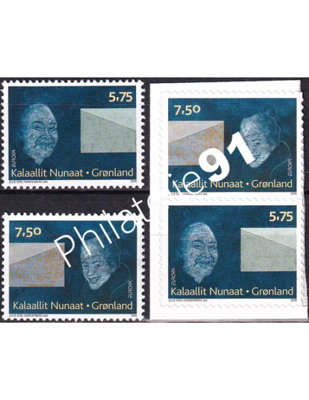 Groenland, n° 484 à 487, collection timbres Europe