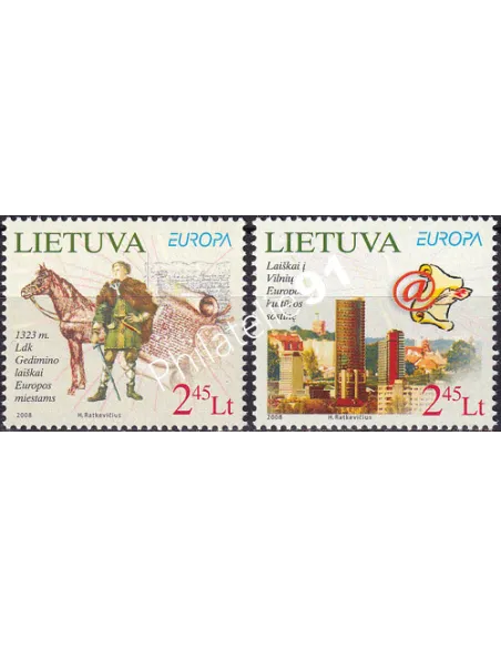 Lituanie, n° 844 à 845, collection timbres Europe