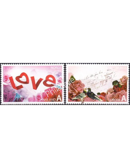 Timbres de Norvège n° 1578 à 1579, collection timbres Europa
