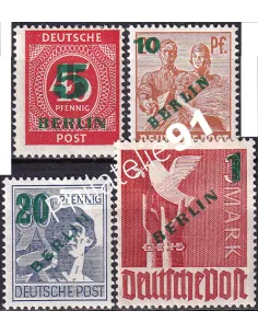 BERLIN, n° 47 à 50 charnière, collection timbres Allemagne