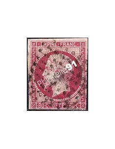 n°   17Ab non dentelé oblitéré - Type Napoléon III  - Oblitération losange (250422-11)