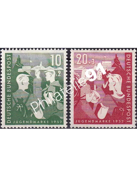 RFA, n° 39 à 40, Collection timbres Allemagne