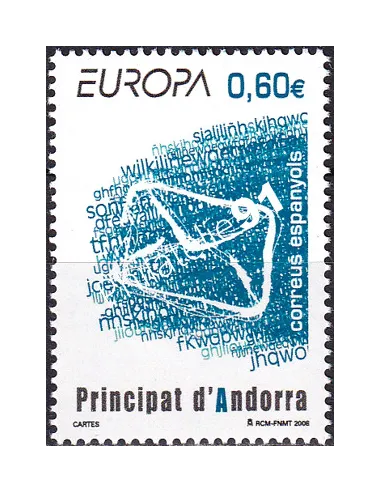 Timbre d'Andorre espagnol n° 340, collection timbres Europa