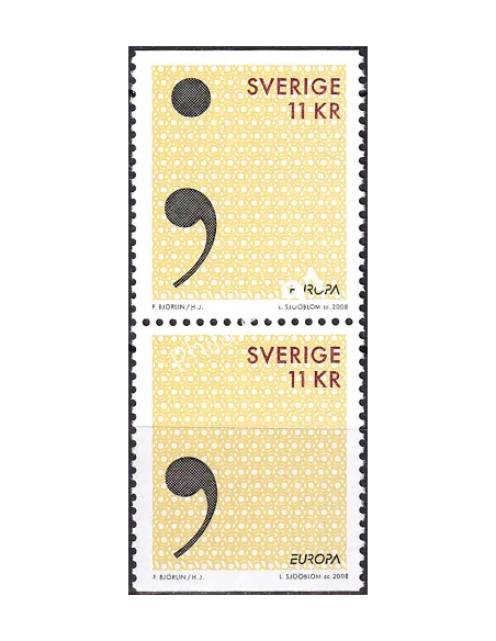Suède, n° 2619 à 2620, paire verticale, collection timbres Europa